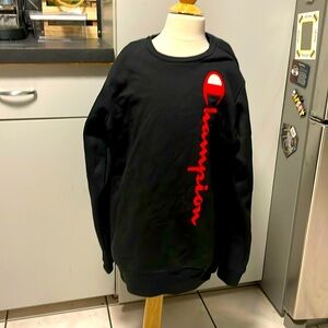 Size large boys black Chsmpion sweatshirt